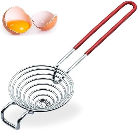 Egg Separator for Raw Eggs, Stainless Steel Yolk Remover and Filter